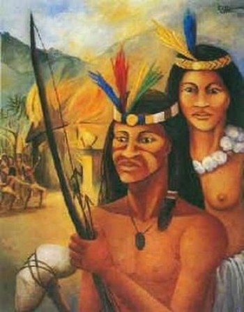 Cacique Caonabo y Higuemota